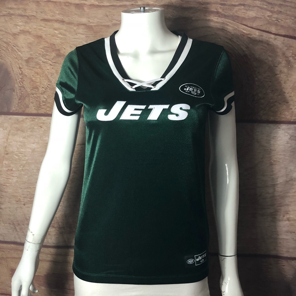 New York Jets Top Size Medium Green Lace Up Front